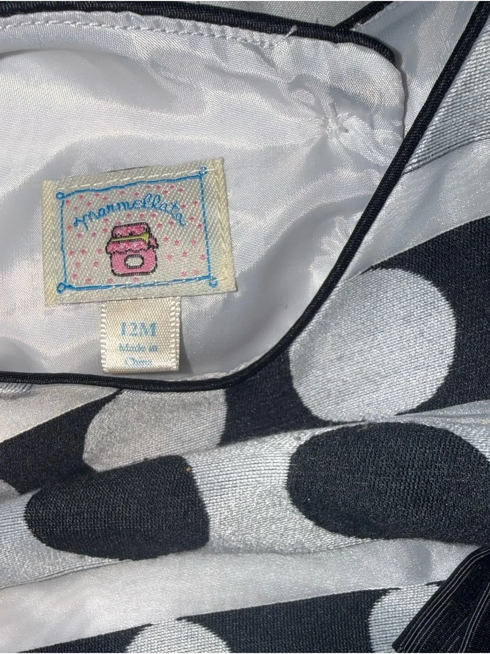 marmellata Black and White Polka Dot Formal Dress for Girls